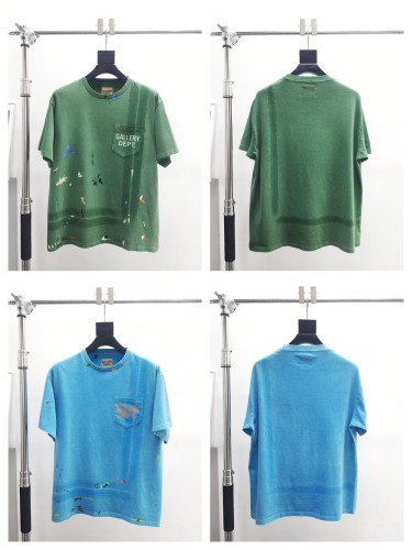 1:1 quality version Hand Painted Splash Ink Pocket Tee 2 colors