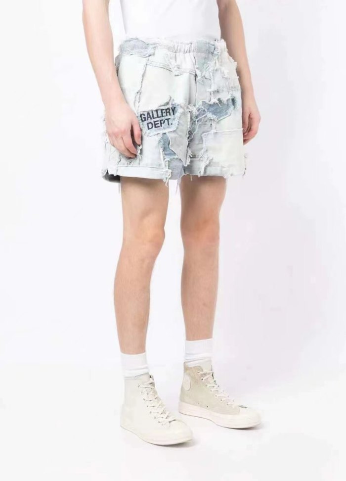 [Big & Tall for weights up to 260 lbs]1:1 quality version Denim Patchwork Shorts