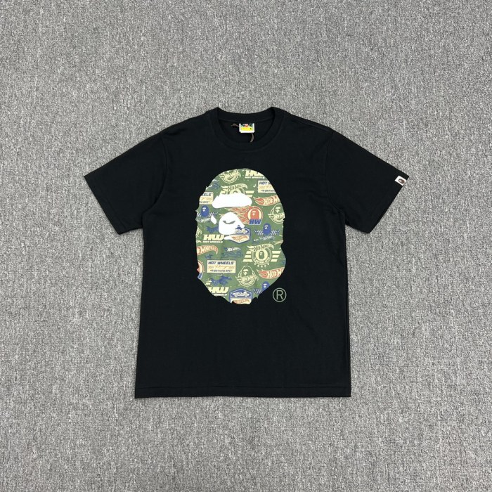 1:1 quality version HOT WHEELS Co-Branded Ape Head Print Tee 2 colors