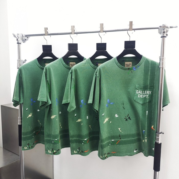 [Big & Tall for weights up to 260 lbs]1:1 quality version Hand Painted Splash Ink Pocket Tee 2 colors