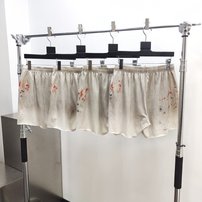 [Big & Tall for weights up to 260 lbs]1:1 quality version Splattered Ink and Aged Drawstring Shorts