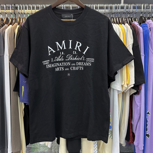 Chest monogrammed round neck Tee 2 colors