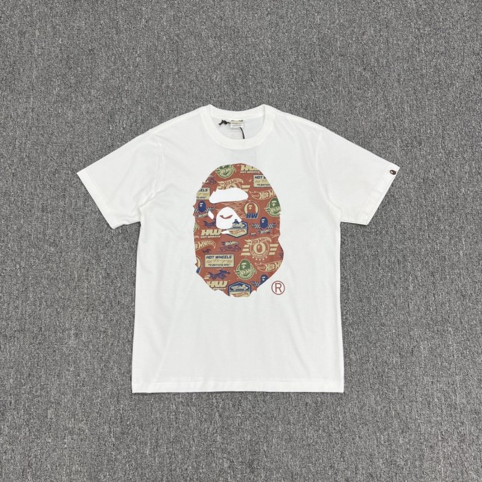 1:1 quality version HOT WHEELS Co-Branded Ape Head Print Tee 2 colors