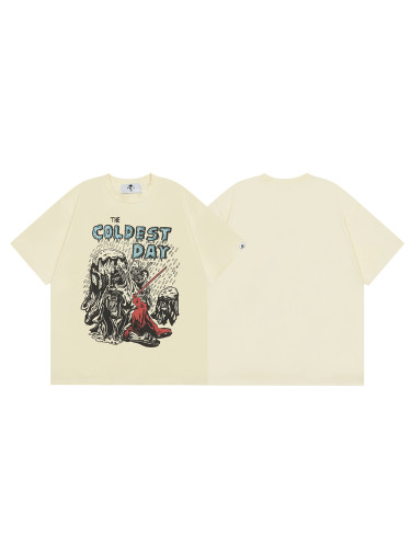 Extreme Cold Samurai Cartoon Print Tee