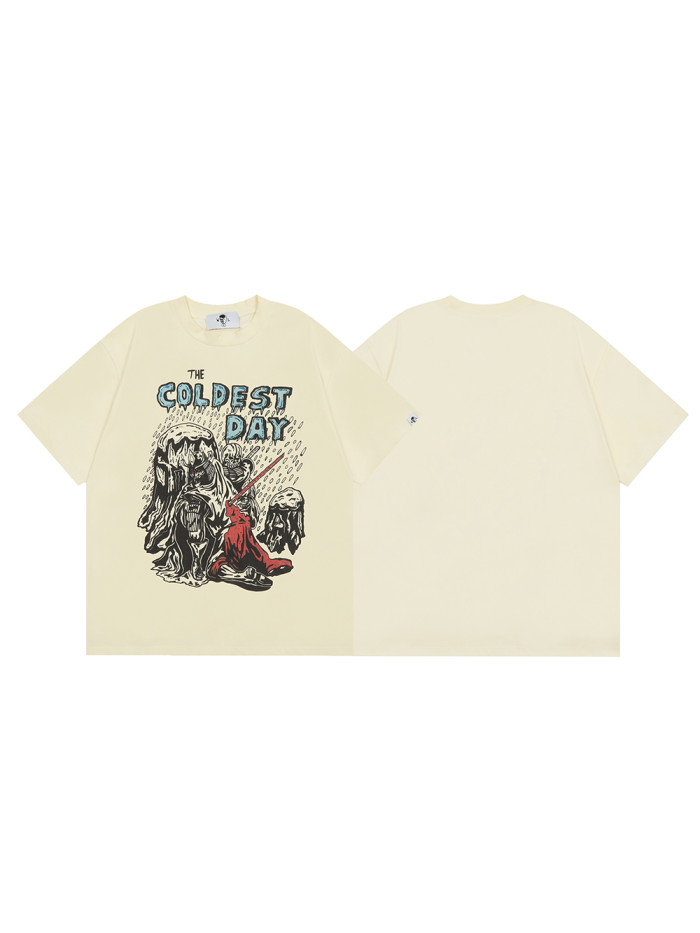 Extreme Cold Samurai Cartoon Print Tee