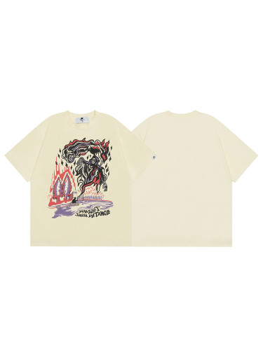 Sunset Fishing Reaper Print Tee
