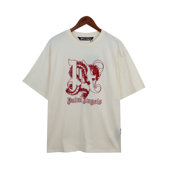 Year of the Dragon limited embroidery letter pattern  tee 2 colors