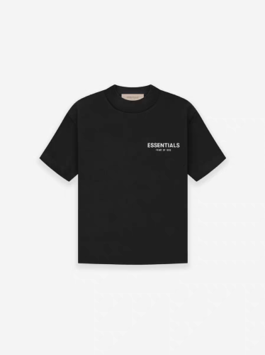 1:1 quality version Flocked Letter Logo tee