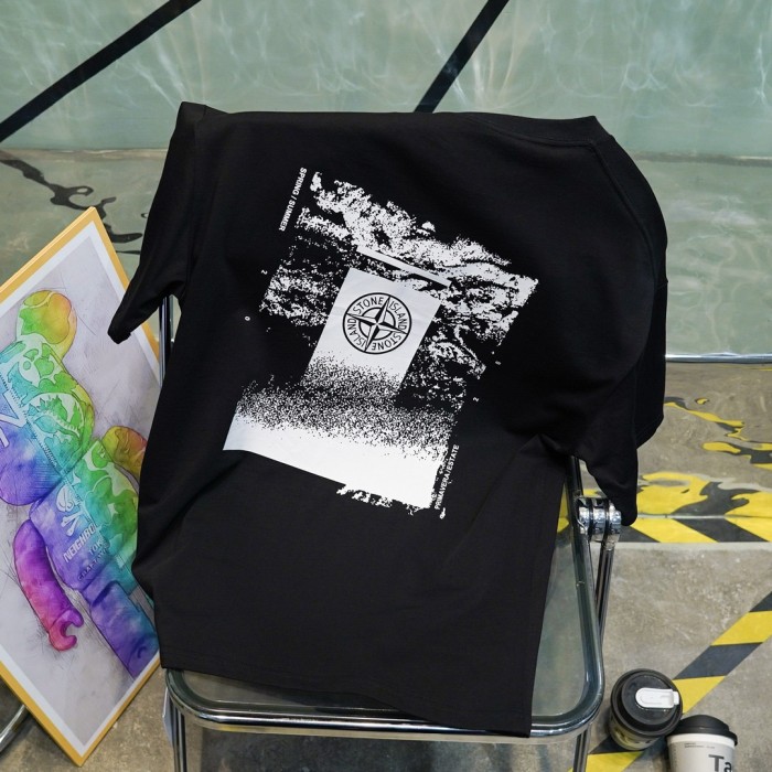 Chest Small Label Back Ruins Compass Photo Frame Tee 3 colors