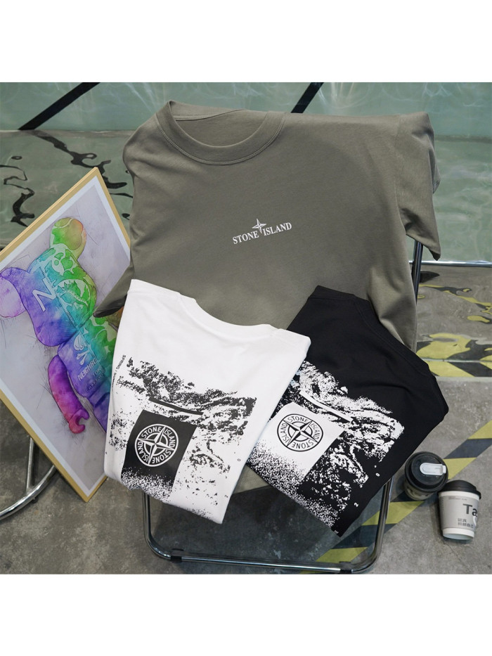Chest Small Label Back Ruins Compass Photo Frame Tee 3 colors