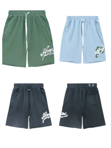 Vine Monogram Embroidered Zipper Pocket Shorts 3 colors