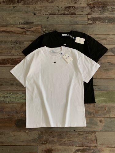 1:1 quality version Embroidered Twill Stripe tee 2 colors