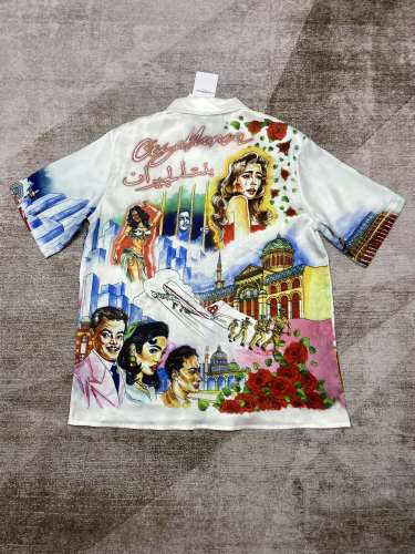 1:1 quality version Silk Movie Poster Style Portrait Print Collar shirt