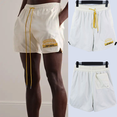Pocket monogrammed solid color quick dry shorts 3 colors