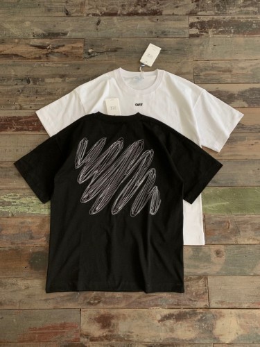 1:1 quality version Embroidered Twill Stripe tee 2 colors