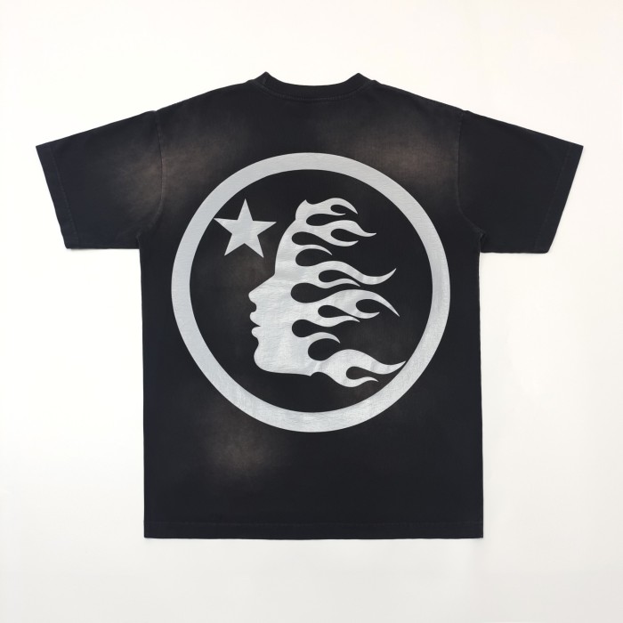[Big & Tall for weights up to 260 lbs]1:1 quality version HS Blue Gray Logo Washed Version Tee with NFC tag