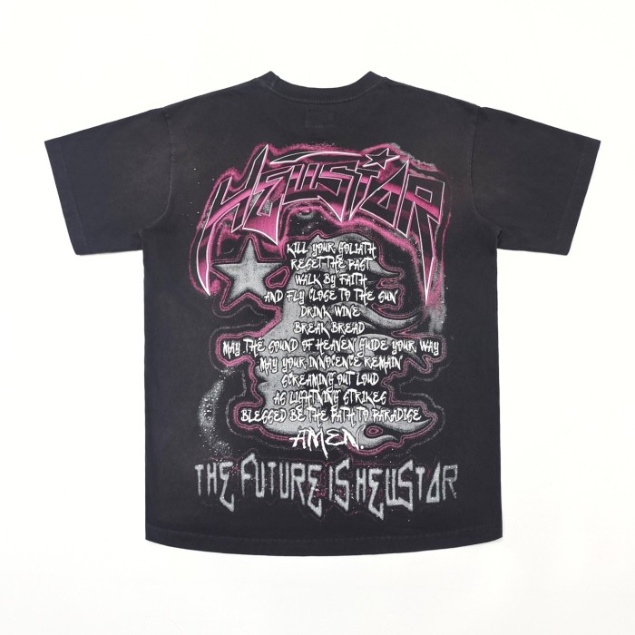 [Big & Tall for weights up to 260 lbs]1:1 quality version HS Pilot Letter Print Washed Version Tee with NFC tag