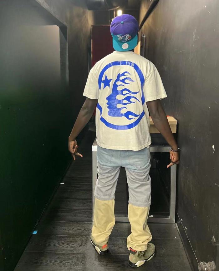 [Big & Tall for weights up to 260 lbs]1:1 quality version HS Black and Blue Logo Tee with NFC tag