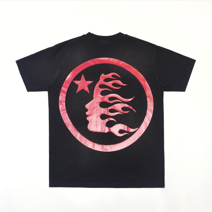 [Big & Tall for weights up to 260 lbs]1:1 quality version All Red Logo Washed version Tee with NFC tag