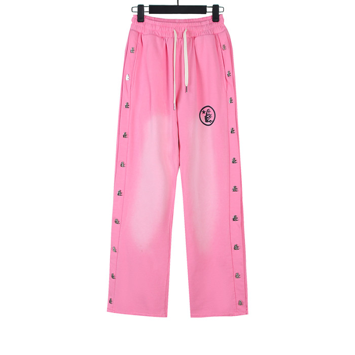 Side Seam Side Face Goddess Logo Ribbed Washed Version Pants
