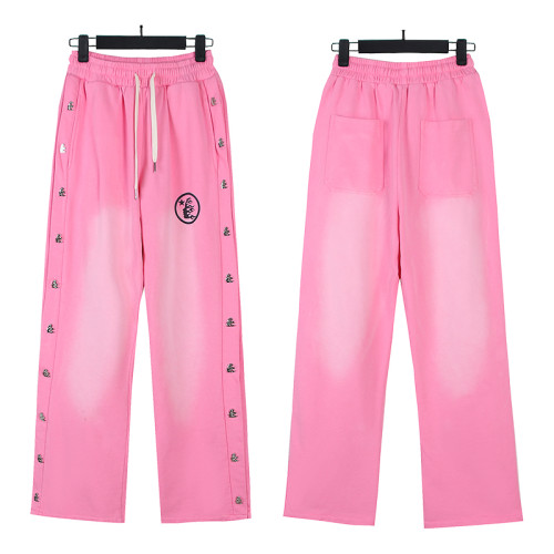 Side Seam Side Face Goddess Logo Ribbed Washed Version Pants