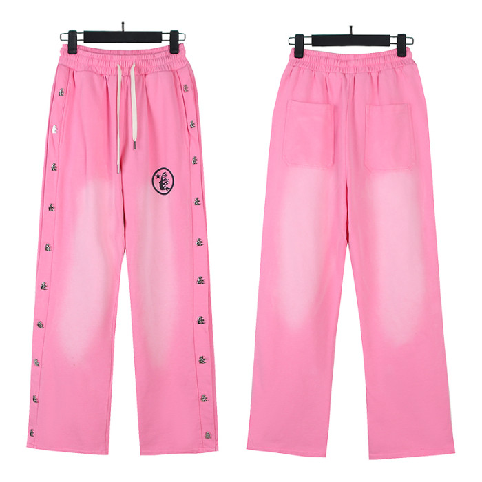Side Seam Side Face Goddess Logo Ribbed Washed Version Pants