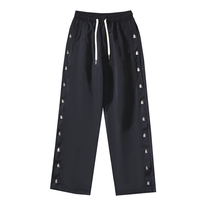 Dark Buttoned Sweatpants