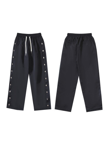 Dark Buttoned Sweatpants