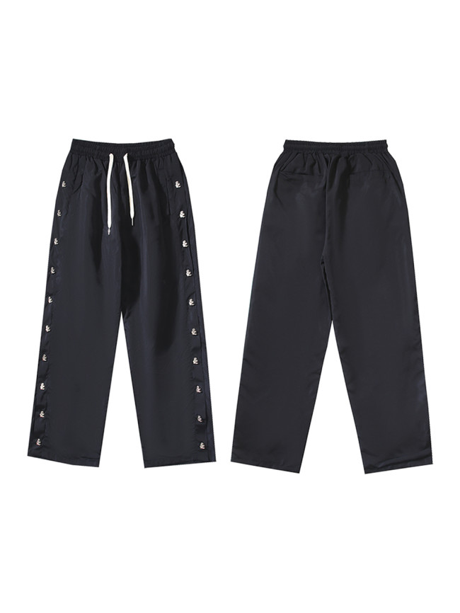 Dark Buttoned Sweatpants