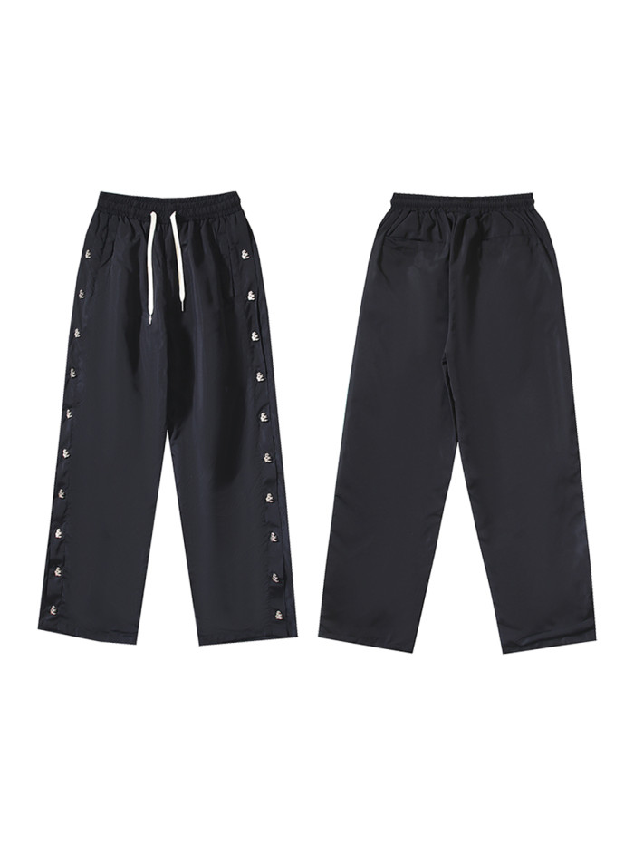Dark Buttoned Sweatpants