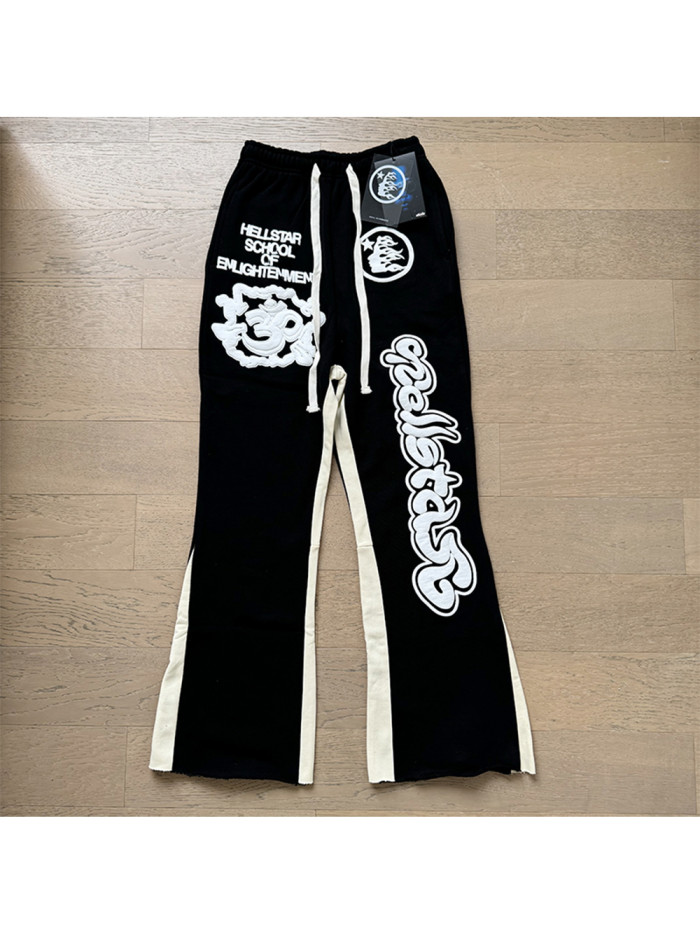   Foam Monogram Logo Printed Colorblocked Splice Micro Pants