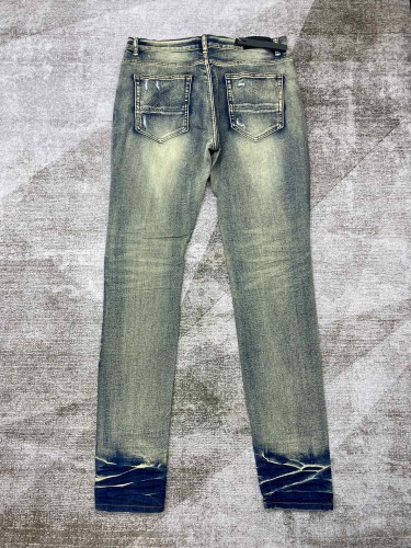 1:1 quality version White Appliquéd Patch Aged Jeans