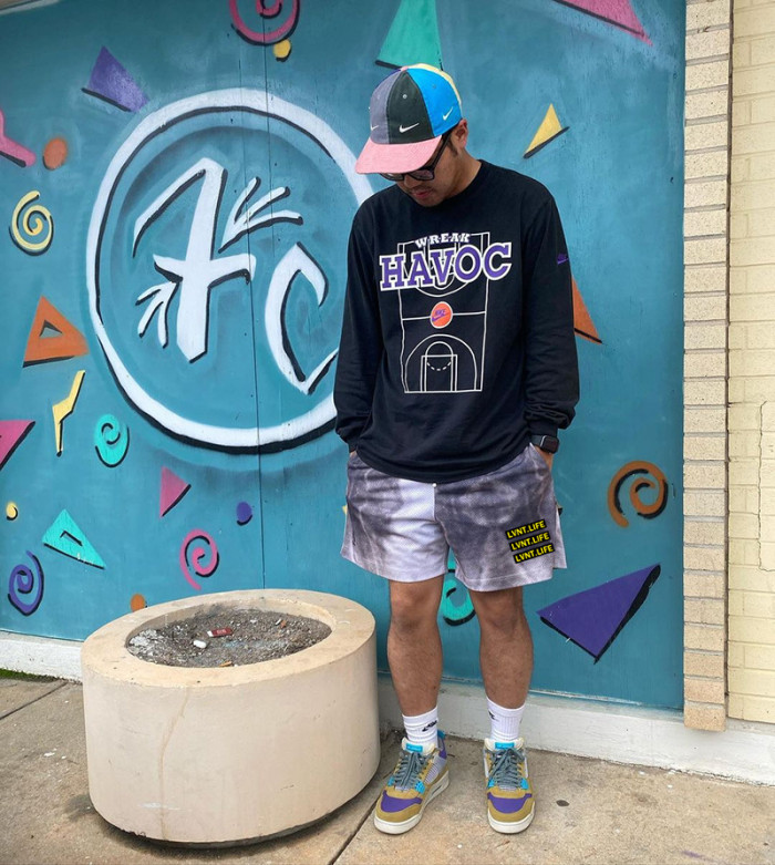  LVNTLIFE Mesh Double Layer Sports Basketball Quick Dry Shorts 2 colors