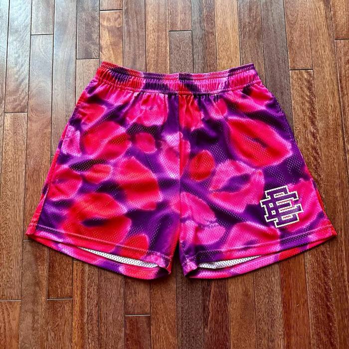  Lipstick Print Mesh Breathable Athletic Shorts 3 colors