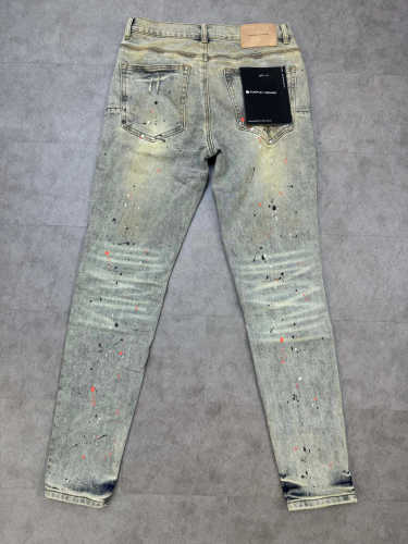 [buy more save more]1:1 quality version Scraped Patch Inked Jeans