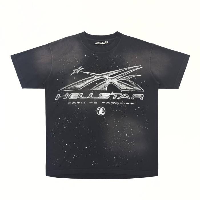 [Big & Tall for weights up to 260 lbs]1:1 quality version Washed Version chrome star chart logo print tee with NFC tag