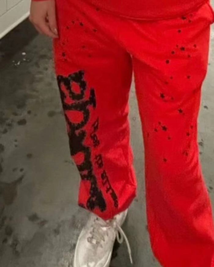 1:1 quality version Golden Spider Web Hoodie & Pants Set