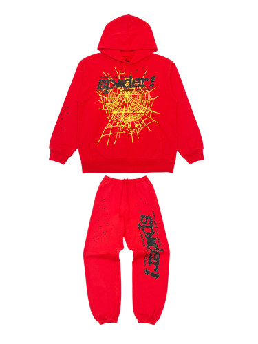 1:1 quality version Golden Spider Web Hoodie & Pants Set