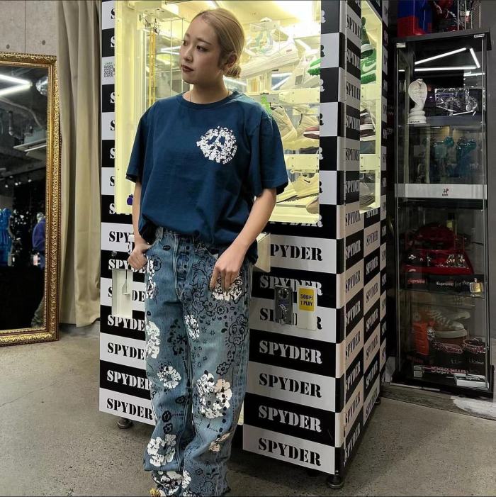 1:1 quality version Chest Kapok Monogrammed Foam Print Tee 2 colors