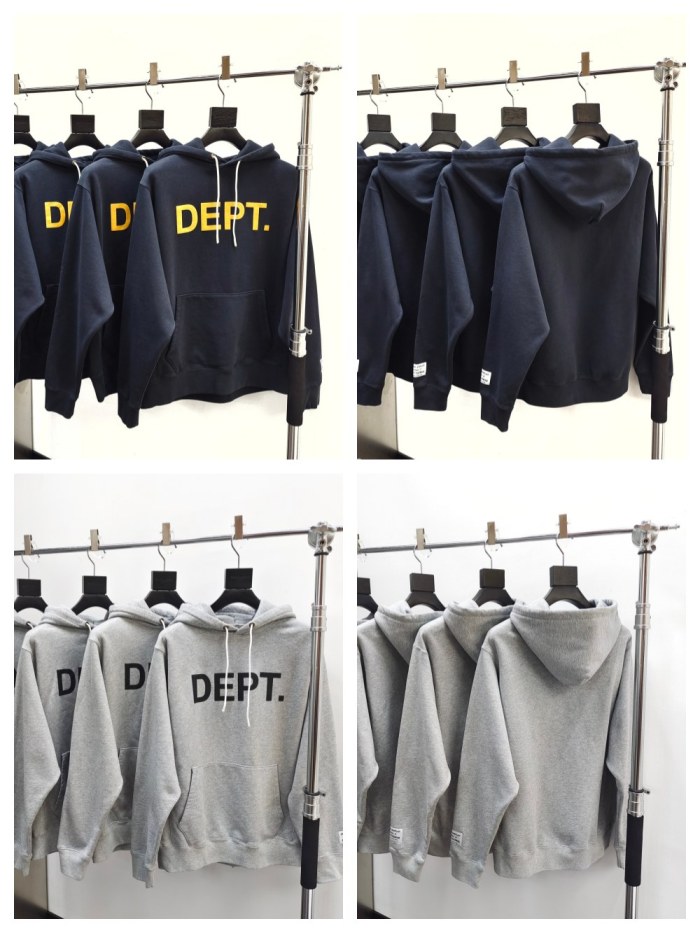 [Big & Tall for weights up to 260 lbs]1:1 quality version Big Letters on Chest Solid Color Hoodie 2 colors