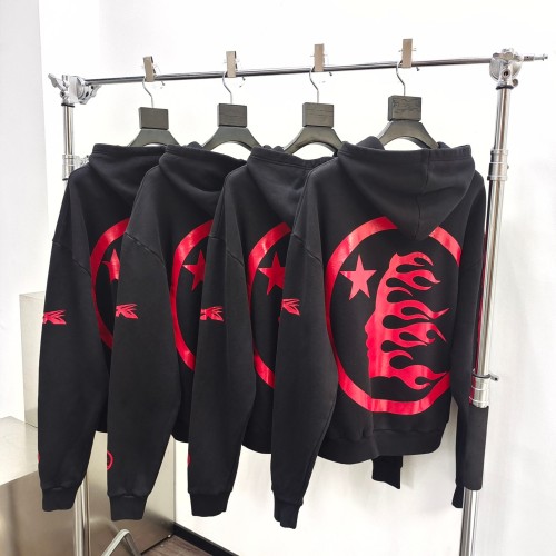 1:1 quality version Gray and Red Logo Hoodie with NFC tag