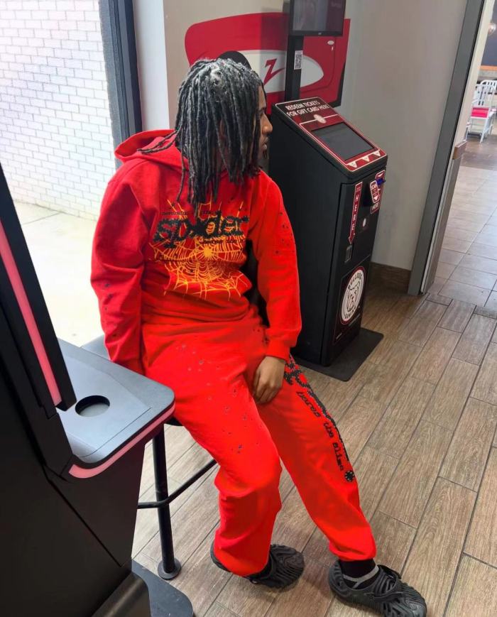 1:1 quality version Golden Spider Web Hoodie & Pants Set