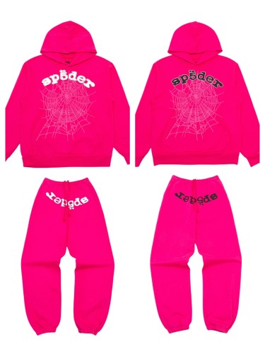 1:1 quality version Rhinestone Foam Letter  Hoodie & Pants Set 2 colors