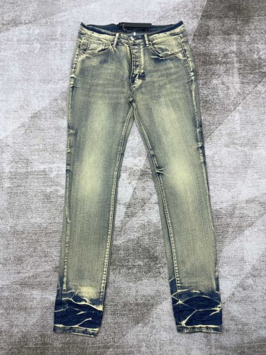 1:1 quality version Yellow Mud Dirty Wash Aged Jeans