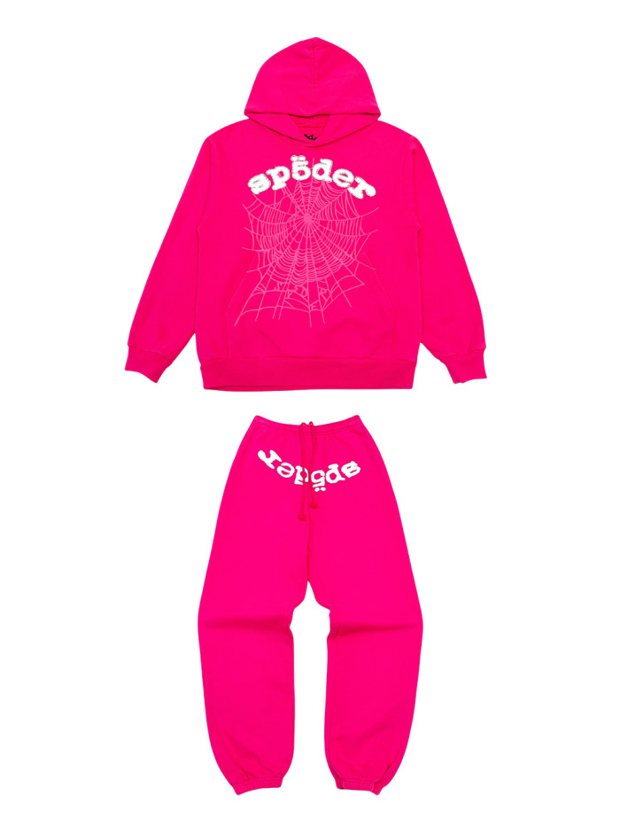 1:1 quality version Rhinestone Foam Letter  Hoodie & Pants Set 2 colors