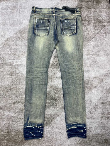 1:1 quality version Multi Ripped Black Patch Jeans