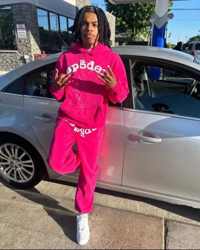 1:1 quality version Rhinestone Foam Letter  Hoodie & Pants Set 2 colors