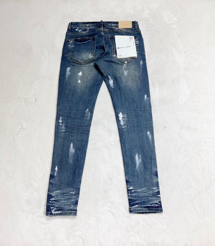 1:1 quality version White Painted Dark Blue Jeans