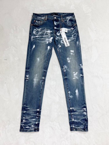 1:1 quality version White Painted Dark Blue Jeans
