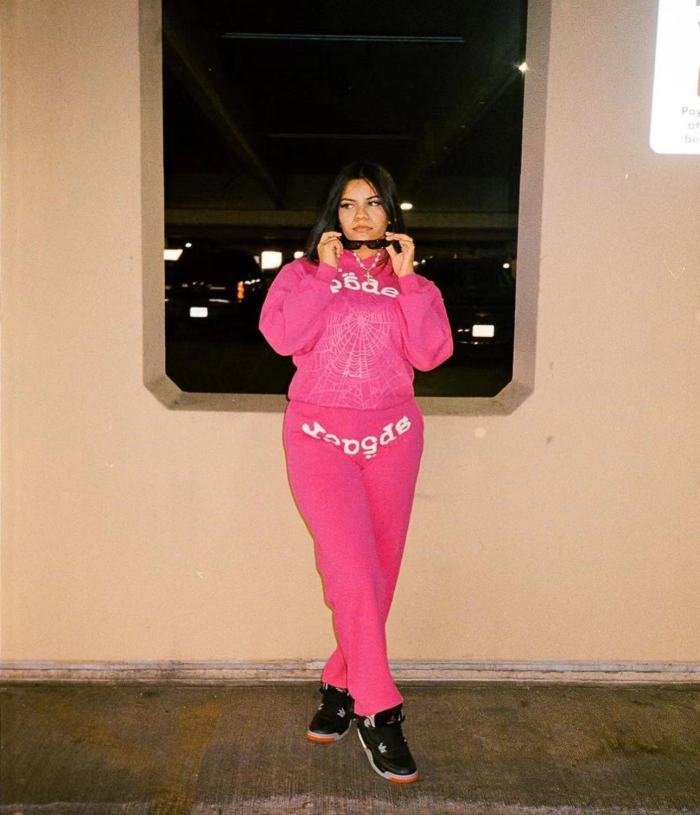 1:1 quality version Rhinestone Foam Letter  Hoodie & Pants Set 2 colors
